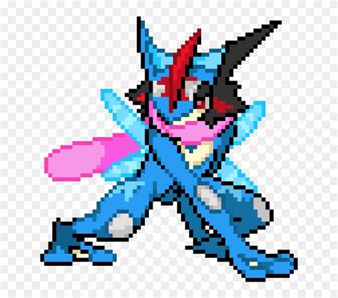 Ash's Greninja, pixel art, Pokémon / Ash Greninja .